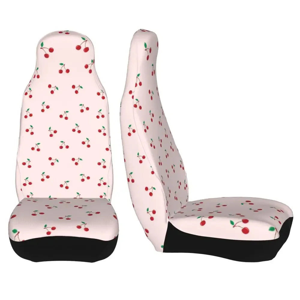 Pink Cherry Fruit Cute Fashion Universal Car Seat Cover Protector Interior Accessories Travel Car Seat Mat Polyester Fishing