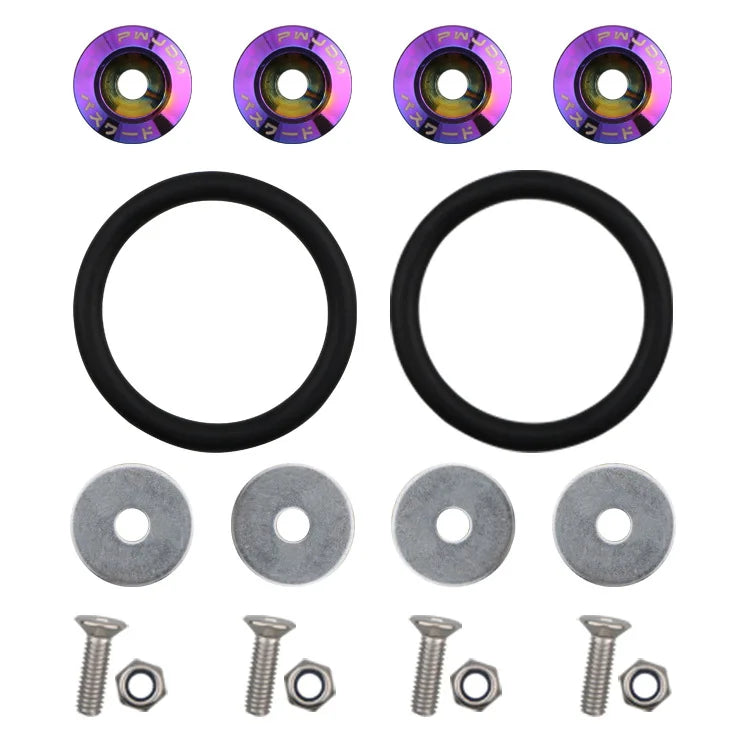 Car Accessories Quick Release Enclosing Screw Auto Front Rear Bumper Reinforcement Washers Cars Refit Color Double-deck Gasket