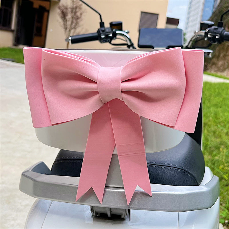 Electric Car Cute Back Seat Decorative Bow Jewelry Accessories
