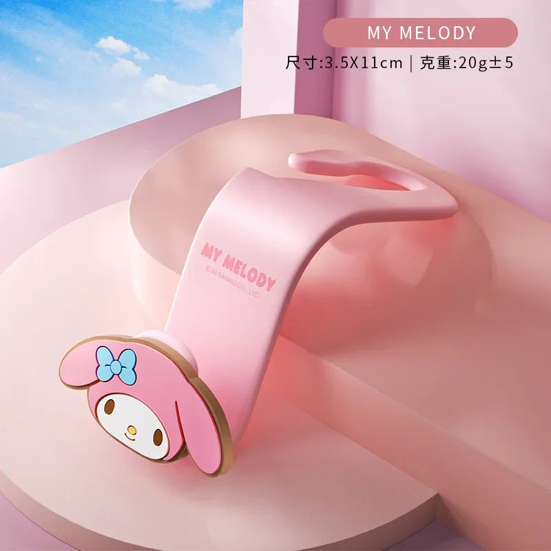 Kawaii Sanrio Hello Kitty Car Hook Cartoon Kuromi Car Rear Seat Load-Bearing Hook My Melody Car Interior Accessories Auto Parts