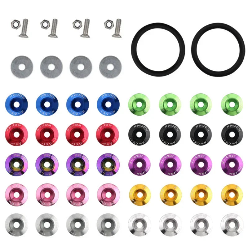 Car Accessories Quick Release Enclosing Screw Auto Front Rear Bumper Reinforcement Washers Cars Refit Color Double-deck Gasket