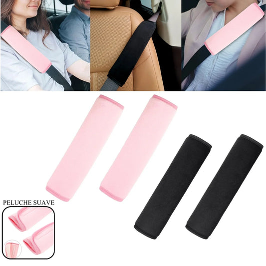 1/2Pcs Universal Comfortable Seat Belt Cover Adjustable Plush Car Safety Belt Cute Pink Car Accessories Car Accessories Interior