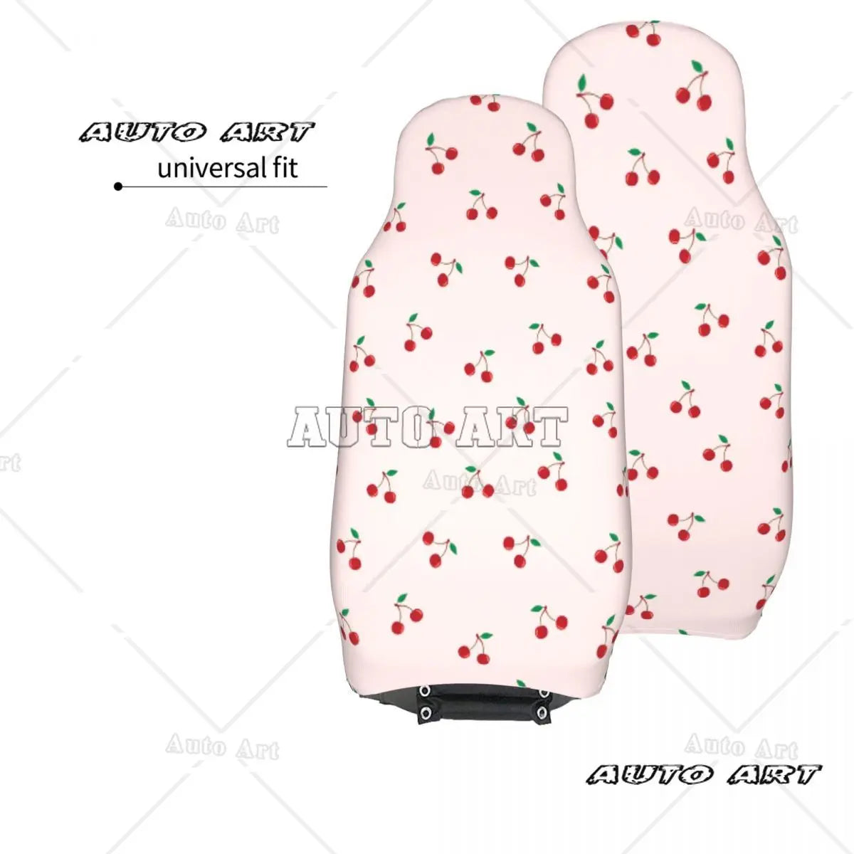 Pink Cherry Fruit Cute Fashion Universal Car Seat Cover Protector Interior Accessories Travel Car Seat Mat Polyester Fishing