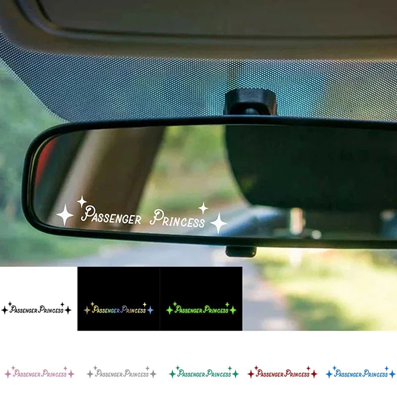 2PC Auto Interior Accessories Creative Passenger Princess Mirror Car Decal Cute Car Vinyl Funny Art Sticker Decals Decoration