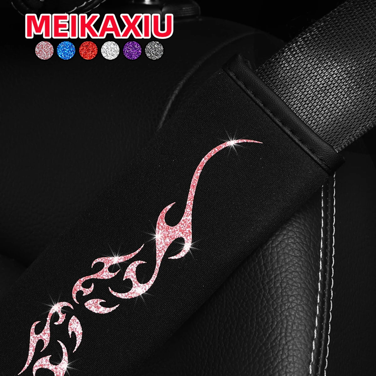 A fashion totem glitter Blingbling fabric car shoulder protector seat belt accessories Car interiors for all seasons women