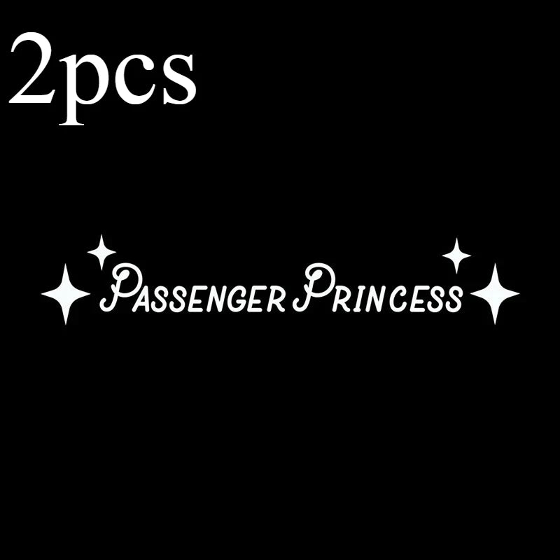 2PC Auto Interior Accessories Creative Passenger Princess Mirror Car Decal Cute Car Vinyl Funny Art Sticker Decals Decoration