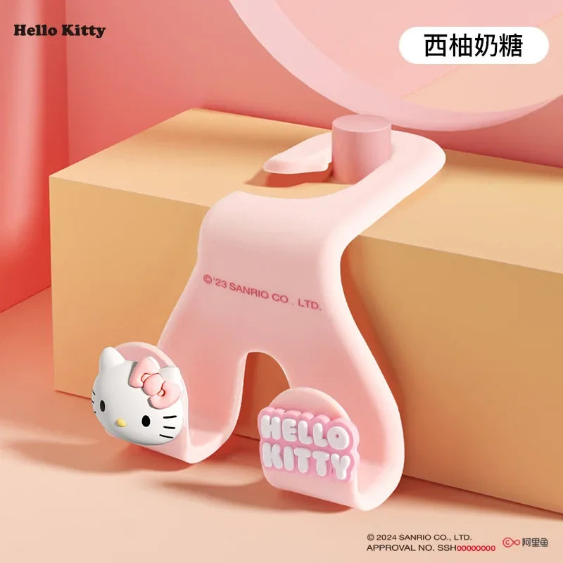 Kawaii Sanrio Hello Kitty Car Hook Cartoon Kuromi Car Rear Seat Load-Bearing Hook My Melody Car Interior Accessories Auto Parts