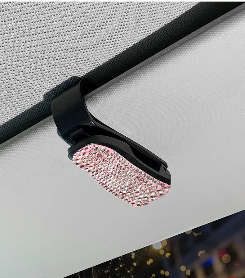 Car PhoneHolder20Pcs/Set Rhinestone Holder UniversalAuto InteriorHooksSticker Pad SetPink Bling Car Accessoriesfor Women