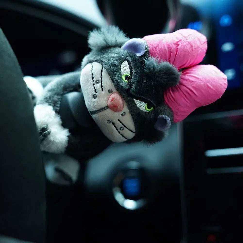 car Cute Plush Kitten Auto Interior Wiper Turn Signal Switch Decoration Car Accessories Personalized Fashion Clutch Sleeve tools