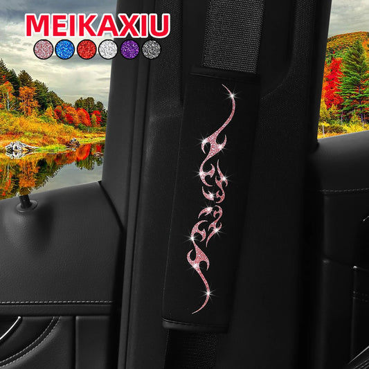A fashion totem glitter Blingbling fabric car shoulder protector seat belt accessories Car interiors for all seasons women