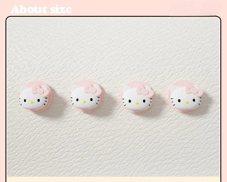 Sanrio Car Hooks Hello Kitty Cartoon Bicycle Holder Cute Car Interior Accessories Multifunction Masks Keys Organizer Hangers