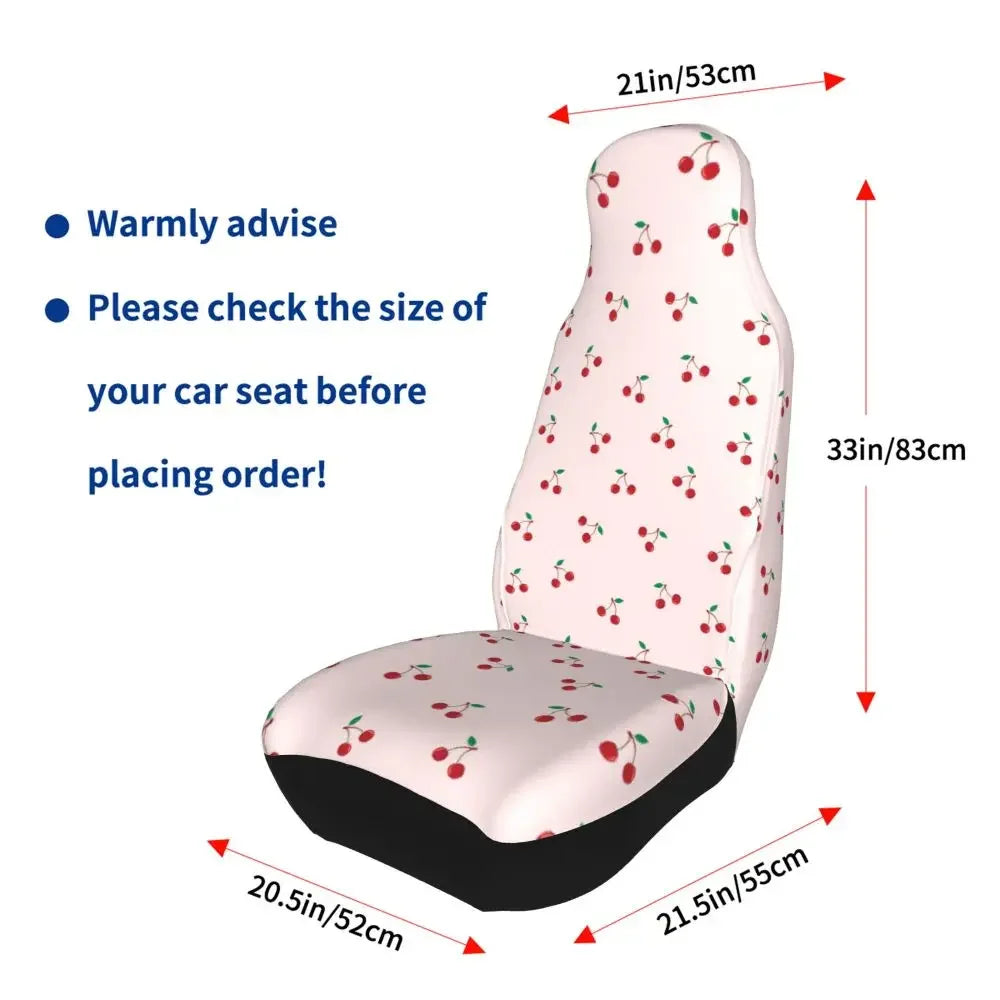 Pink Cherry Fruit Cute Fashion Universal Car Seat Cover Protector Interior Accessories Travel Car Seat Mat Polyester Fishing