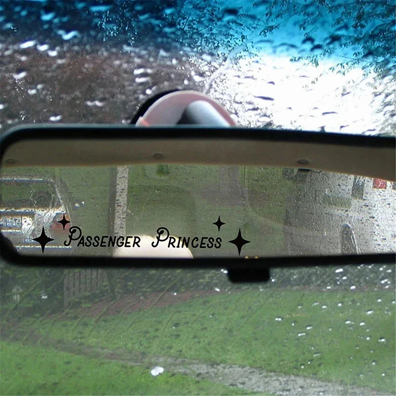 2PC Auto Interior Accessories Creative Passenger Princess Mirror Car Decal Cute Car Vinyl Funny Art Sticker Decals Decoration