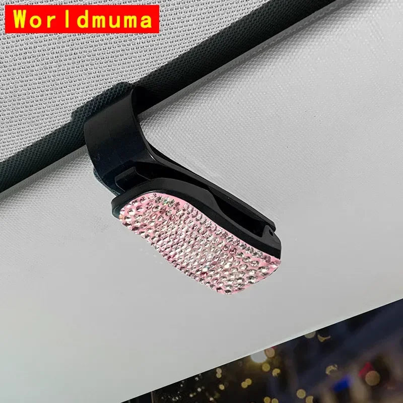Car PhoneHolder20Pcs/Set Rhinestone Holder UniversalAuto InteriorHooksSticker Pad SetPink Bling Car Accessoriesfor Women