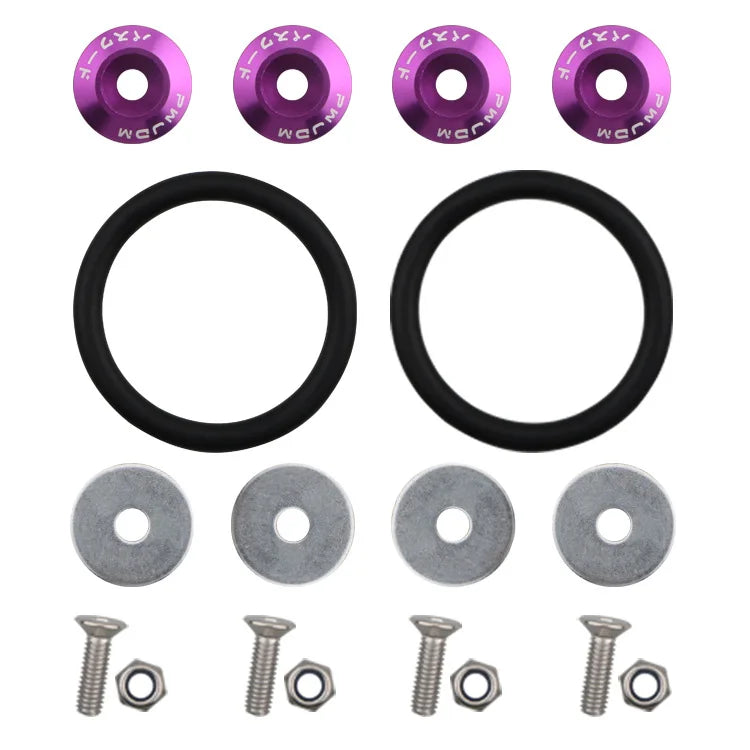 Car Accessories Quick Release Enclosing Screw Auto Front Rear Bumper Reinforcement Washers Cars Refit Color Double-deck Gasket