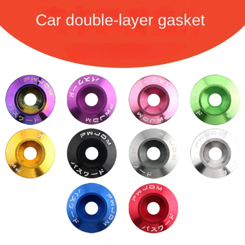 Car Accessories Quick Release Enclosing Screw Auto Front Rear Bumper Reinforcement Washers Cars Refit Color Double-deck Gasket