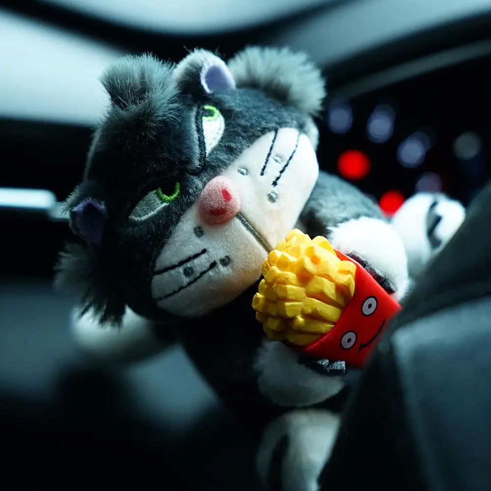 car Cute Plush Kitten Auto Interior Wiper Turn Signal Switch Decoration Car Accessories Personalized Fashion Clutch Sleeve tools