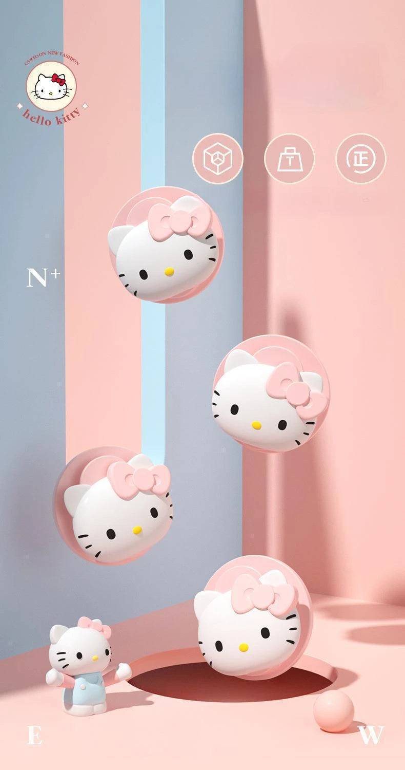 Sanrio Car Hooks Hello Kitty Cartoon Bicycle Holder Cute Car Interior Accessories Multifunction Masks Keys Organizer Hangers