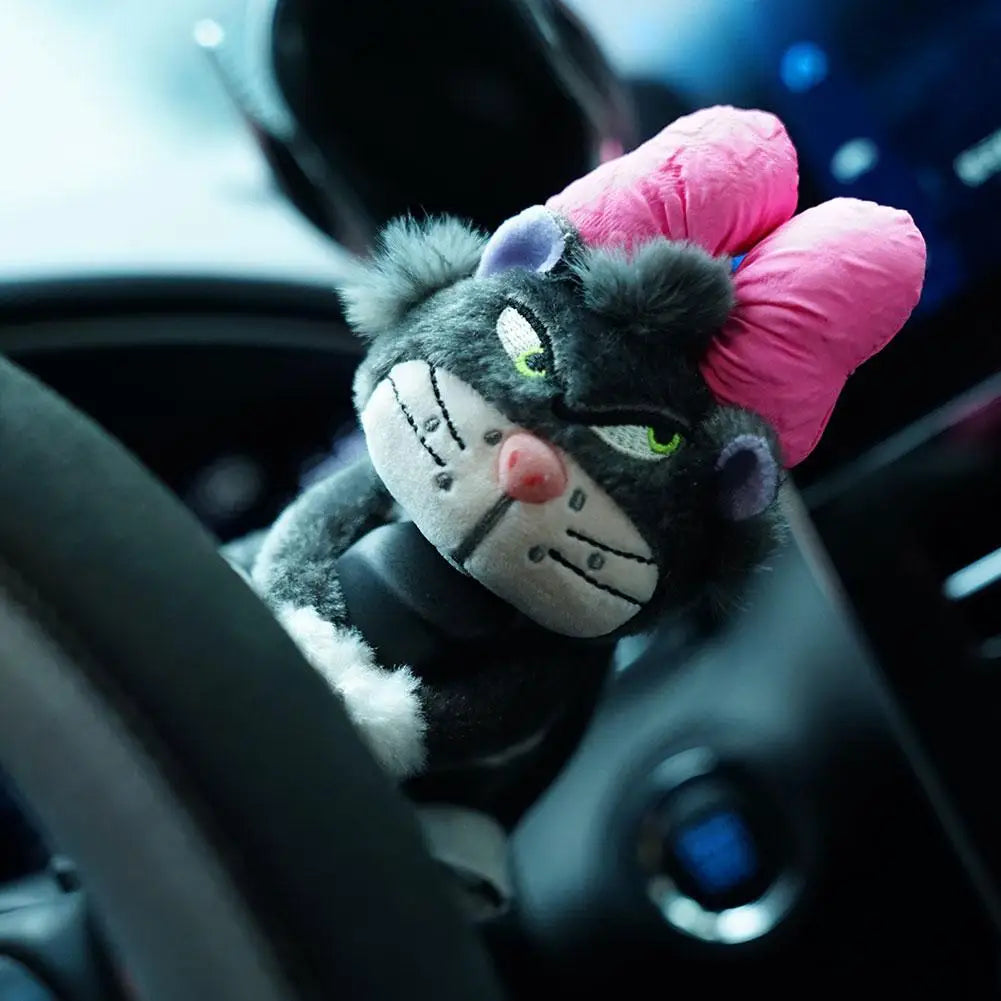 car Cute Plush Kitten Auto Interior Wiper Turn Signal Switch Decoration Car Accessories Personalized Fashion Clutch Sleeve tools