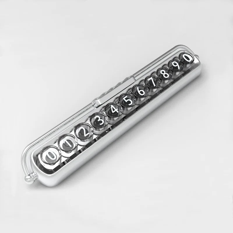 Car Moving Telephone Number Plate Interior Decor Pink Ornament Auto Concealed Luminous Rotate Temporary Parking Card Accessories
