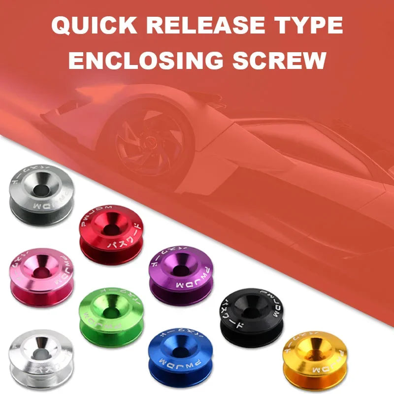 Car Accessories Quick Release Enclosing Screw Auto Front Rear Bumper Reinforcement Washers Cars Refit Color Double-deck Gasket