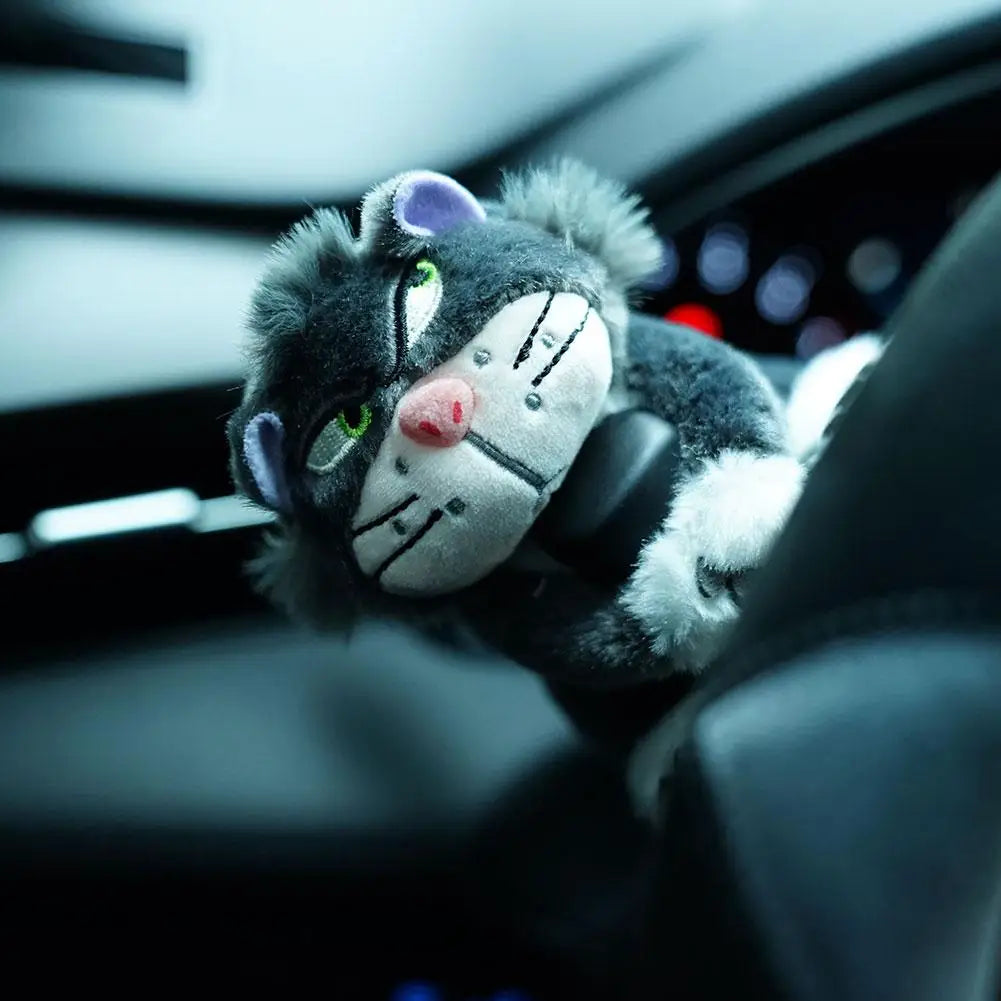 car Cute Plush Kitten Auto Interior Wiper Turn Signal Switch Decoration Car Accessories Personalized Fashion Clutch Sleeve tools
