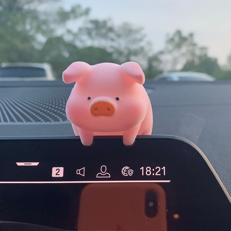 Pink Cute Pig Car Accessories Swing Pig Car Pendant Auto Rearview Mirror Pendants Birthday Gift Auto Decoration Ornaments