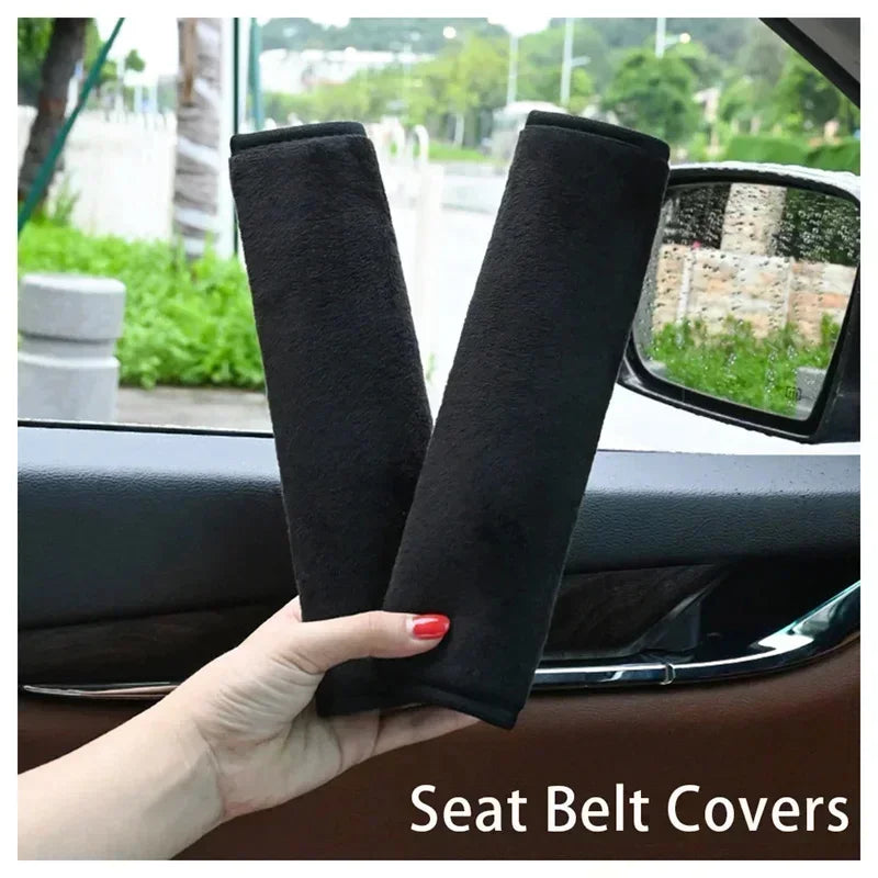 1/2Pcs Universal Comfortable Seat Belt Cover Adjustable Plush Car Safety Belt Cute Pink Car Accessories Car Accessories Interior