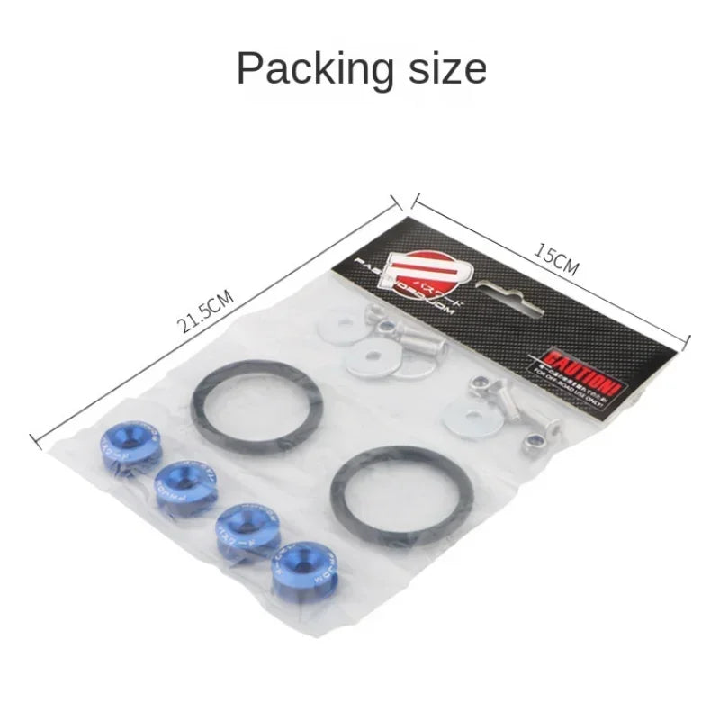 Car Accessories Quick Release Enclosing Screw Auto Front Rear Bumper Reinforcement Washers Cars Refit Color Double-deck Gasket