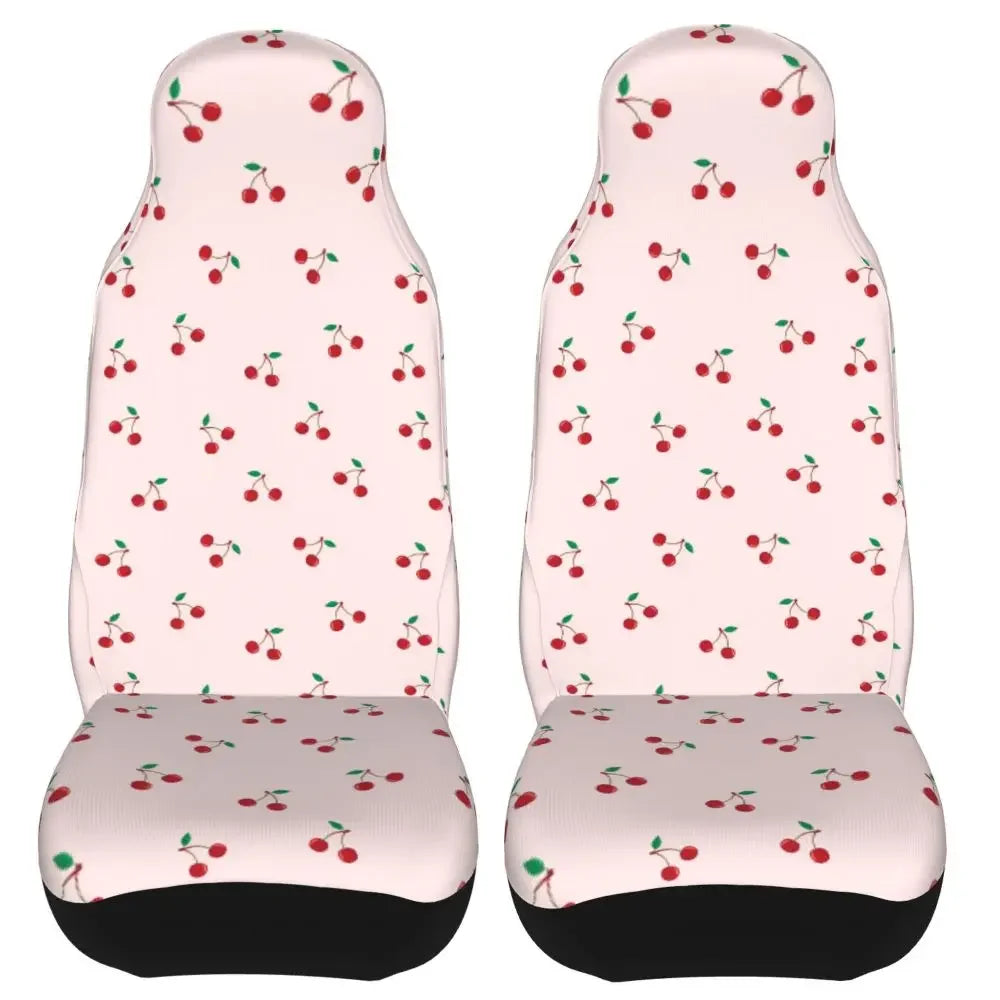 Pink Cherry Fruit Cute Fashion Universal Car Seat Cover Protector Interior Accessories Travel Car Seat Mat Polyester Fishing