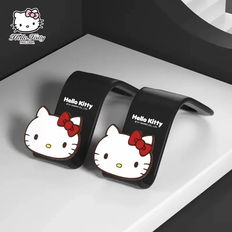 Kawaii Sanrio Hello Kitty Car Hook Cartoon Kuromi Car Rear Seat Load-Bearing Hook My Melody Car Interior Accessories Auto Parts