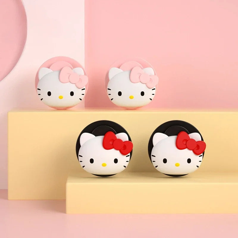 Sanrio Car Hooks Hello Kitty Cartoon Bicycle Holder Cute Car Interior Accessories Multifunction Masks Keys Organizer Hangers