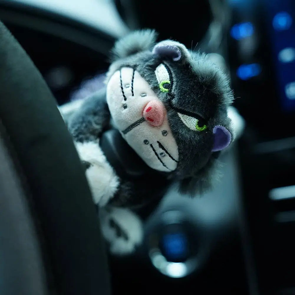 car Cute Plush Kitten Auto Interior Wiper Turn Signal Switch Decoration Car Accessories Personalized Fashion Clutch Sleeve tools