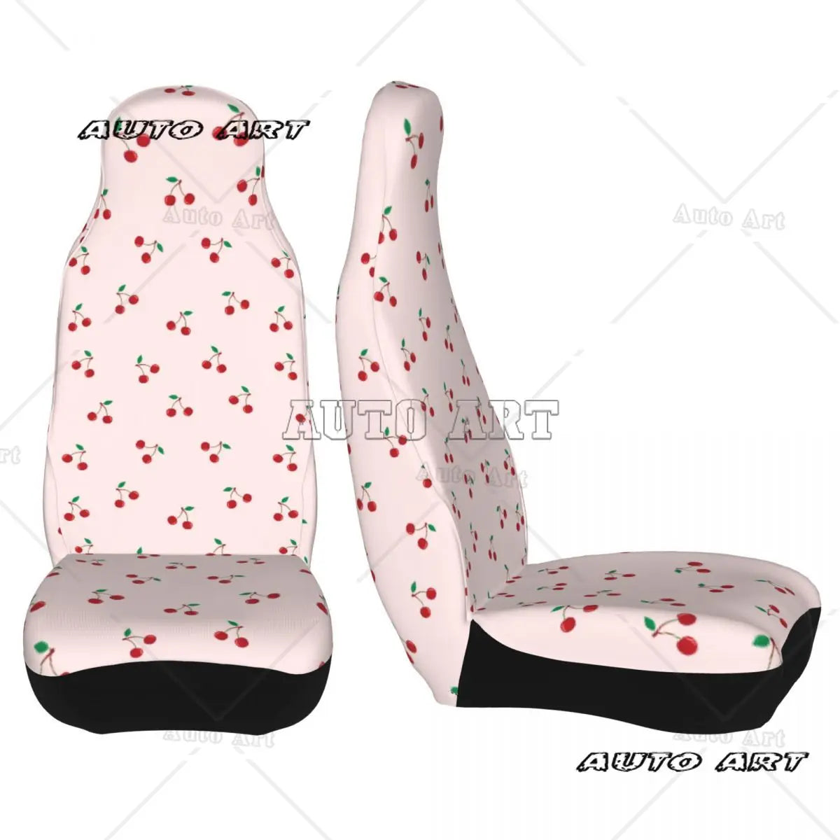 Pink Cherry Fruit Cute Fashion Universal Car Seat Cover Protector Interior Accessories Travel Car Seat Mat Polyester Fishing