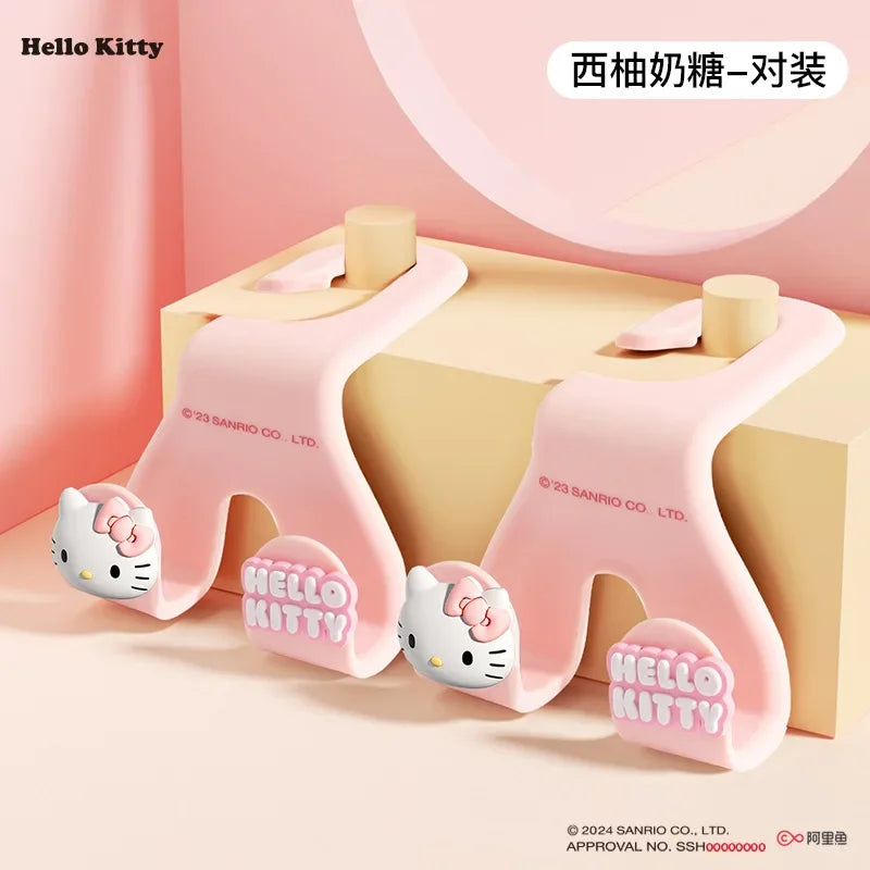 Kawaii Sanrio Hello Kitty Car Hook Cartoon Kuromi Car Rear Seat Load-Bearing Hook My Melody Car Interior Accessories Auto Parts