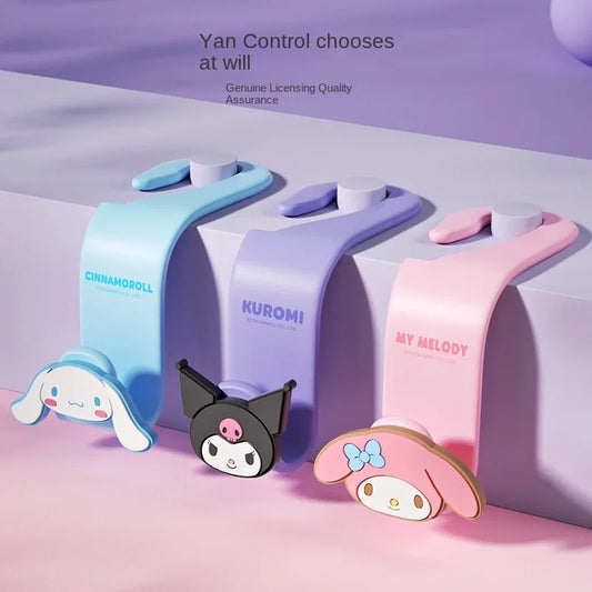 Kawaii Sanrio Hello Kitty Car Hook Cartoon Kuromi Car Rear Seat Load-Bearing Hook My Melody Car Interior Accessories Auto Parts