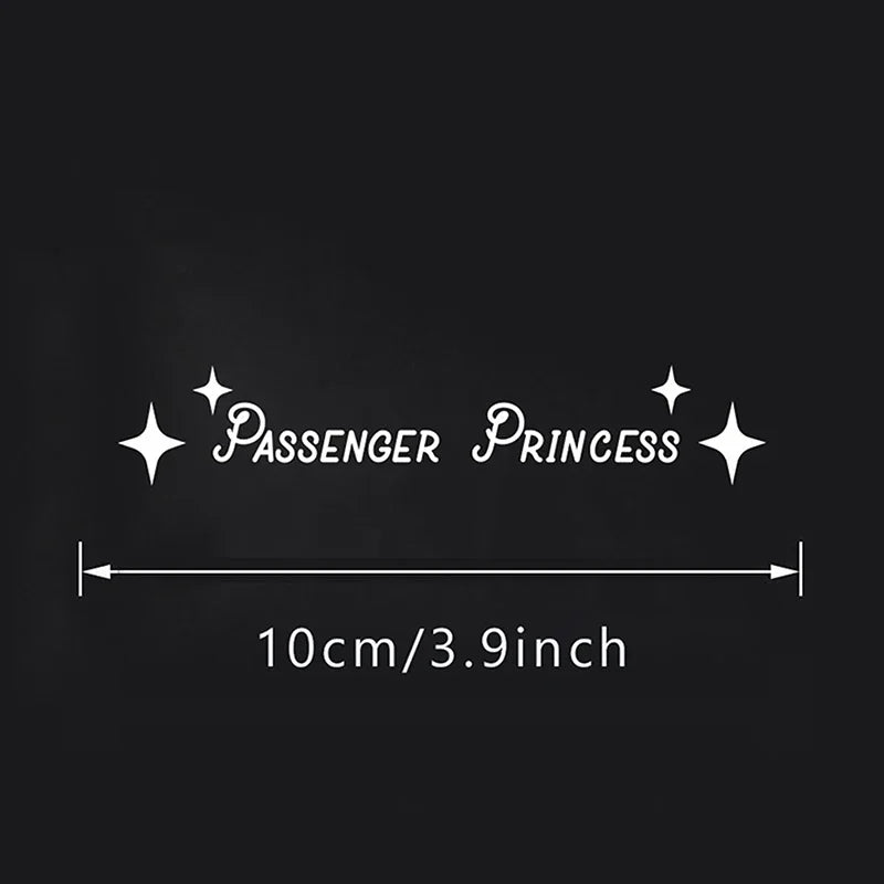 2PC Auto Interior Accessories Creative Passenger Princess Mirror Car Decal Cute Car Vinyl Funny Art Sticker Decals Decoration
