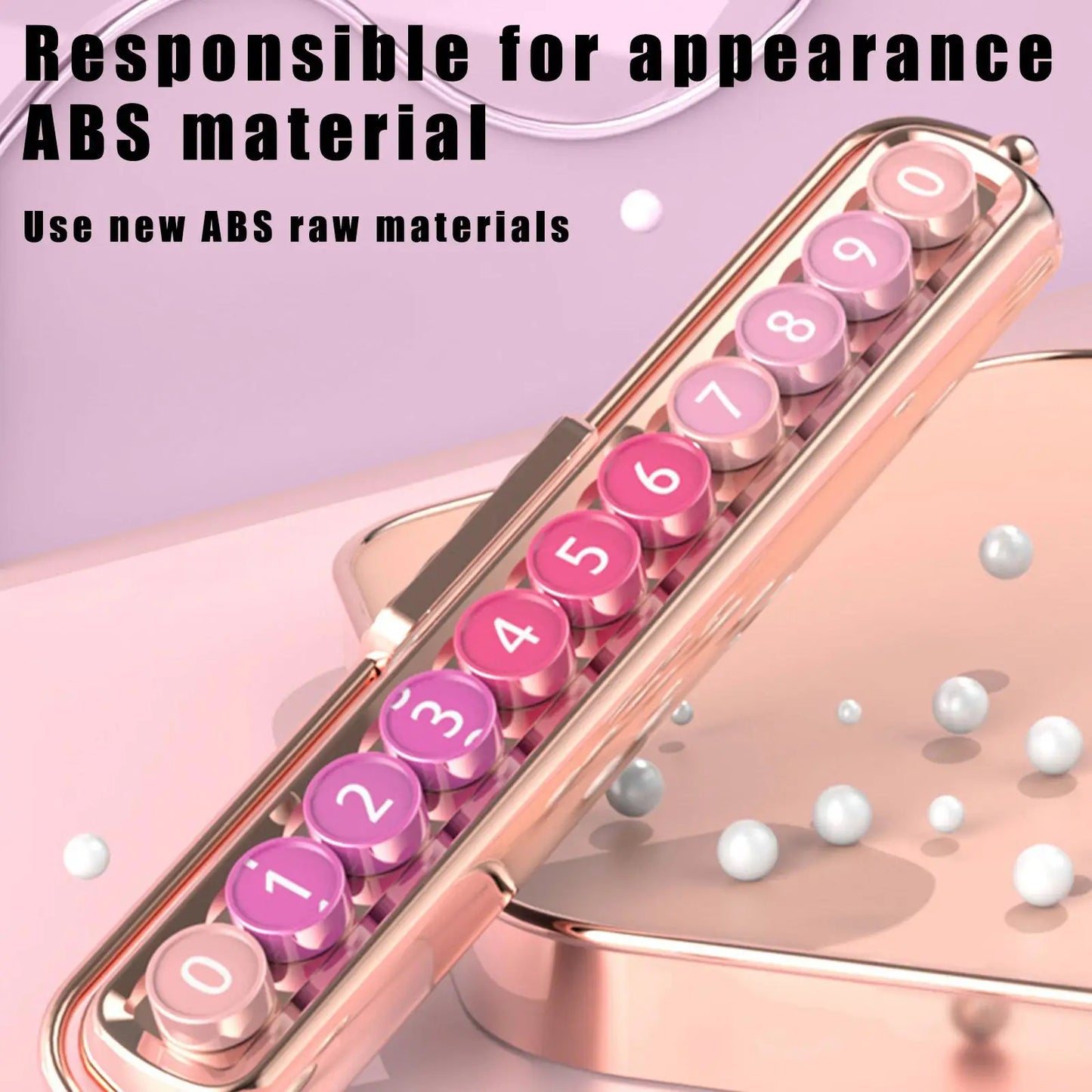 Car Moving Telephone Number Plate Interior Decor Pink Ornament Auto Concealed Luminous Rotate Temporary Parking Card Accessories