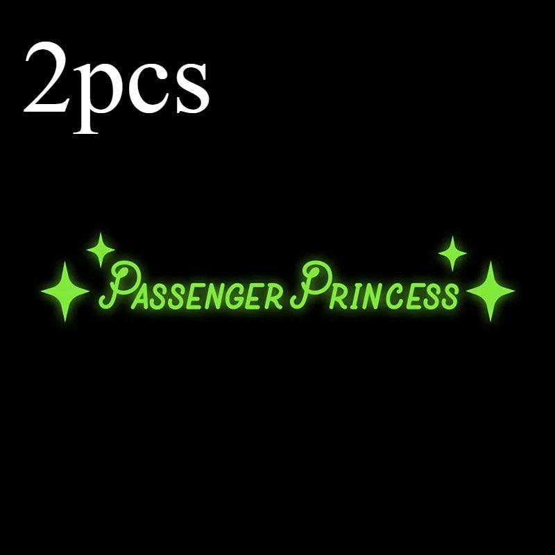 2PC Auto Interior Accessories Creative Passenger Princess Mirror Car Decal Cute Car Vinyl Funny Art Sticker Decals Decoration