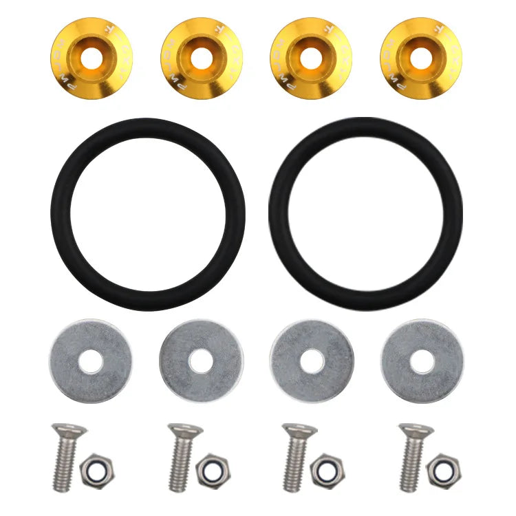 Car Accessories Quick Release Enclosing Screw Auto Front Rear Bumper Reinforcement Washers Cars Refit Color Double-deck Gasket